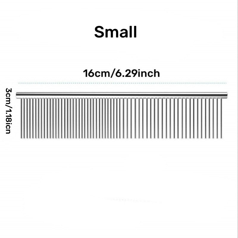 Wysokiej jakości grzebień ze stali nierdzewnej do rozczesywania sierści kotów i psów długowłosych