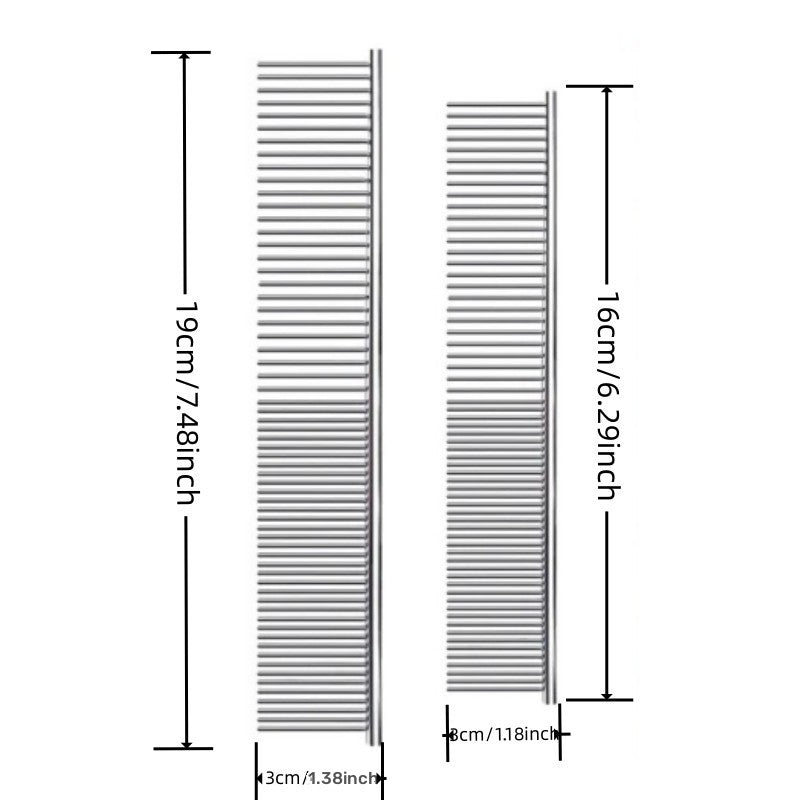 Wysokiej jakości grzebień ze stali nierdzewnej do rozczesywania sierści kotów i psów długowłosych