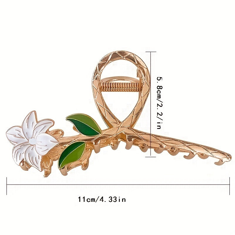 Metalowa spinka do włosów w kształcie kwiatka