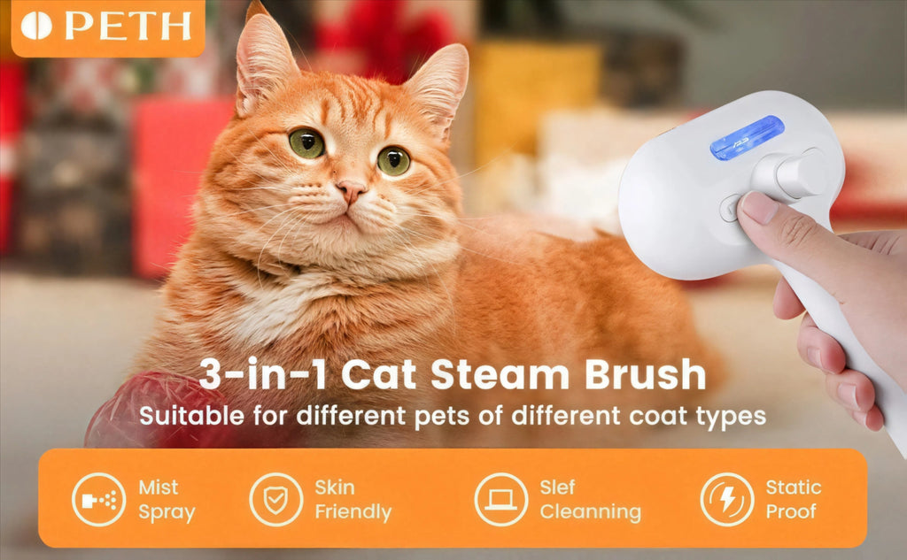 Grzebień do pielęgnacji zwierząt ze spryskiwaczem – szczotka 2 w 1 do usuwania i stylizacji sierści ze zbiornikiem na wodę i przyciskiem zwalniającym