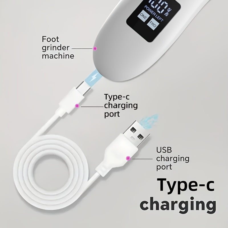 Elektryczny pilnik do stóp z akumulatorem