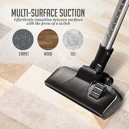Odkurzacz Bagl Canister z mocnym ssaniem na wielu powierzchniach, teleskopową rurą i automatycznym zwijaniem przewodu, lekki