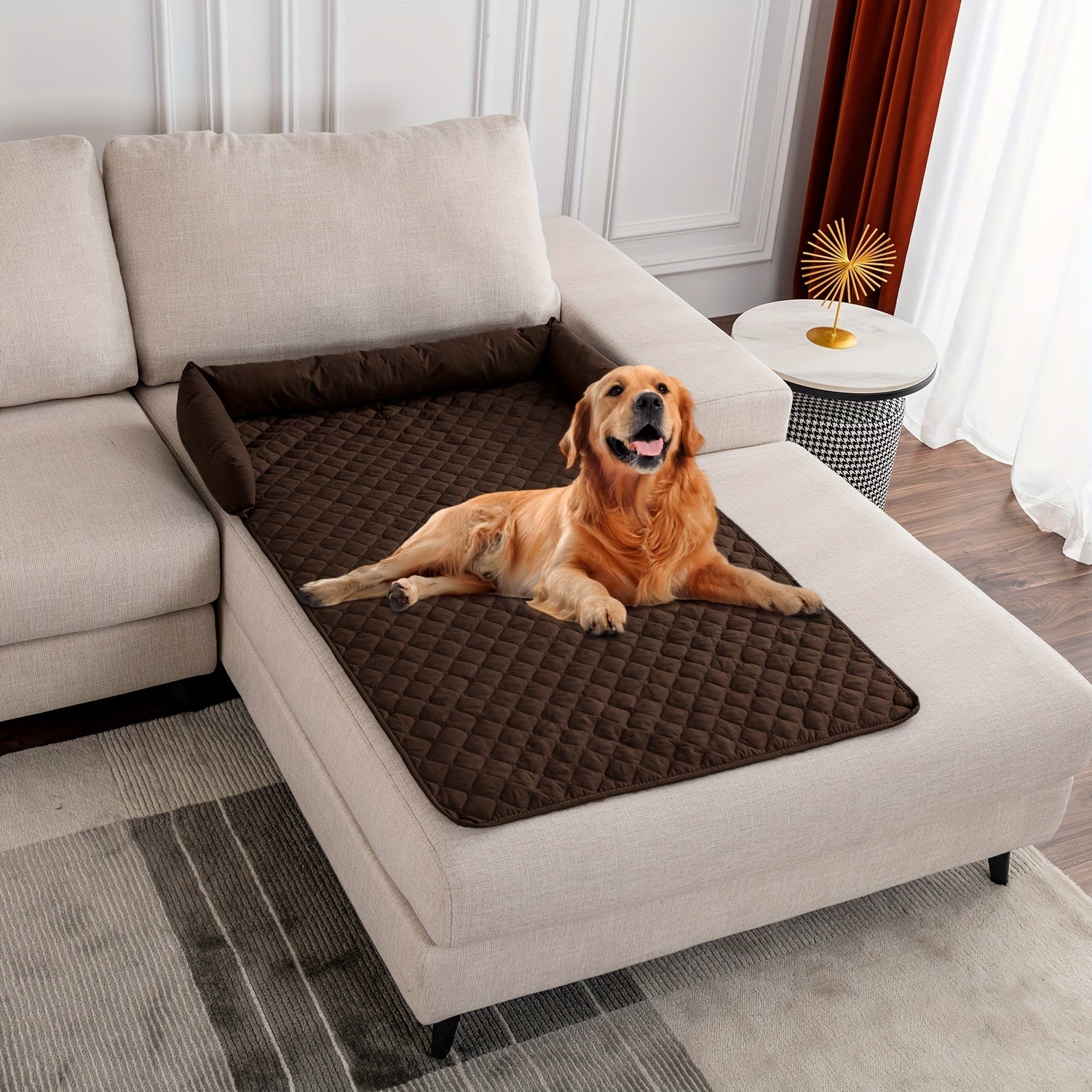 Szara, wodoodporna i antypoślizgowa mata dla zwierząt