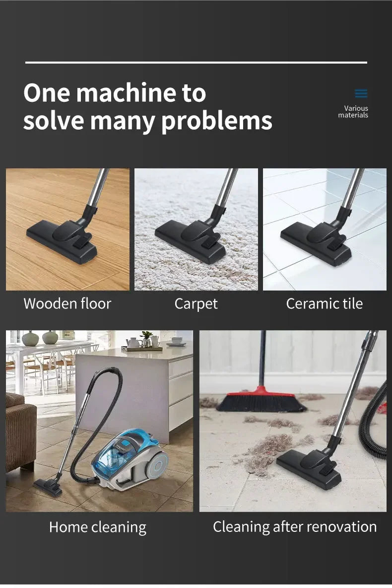 Odkurzacz bezworkowy Houselin 2500 W, filtracja wielocyklonowa,