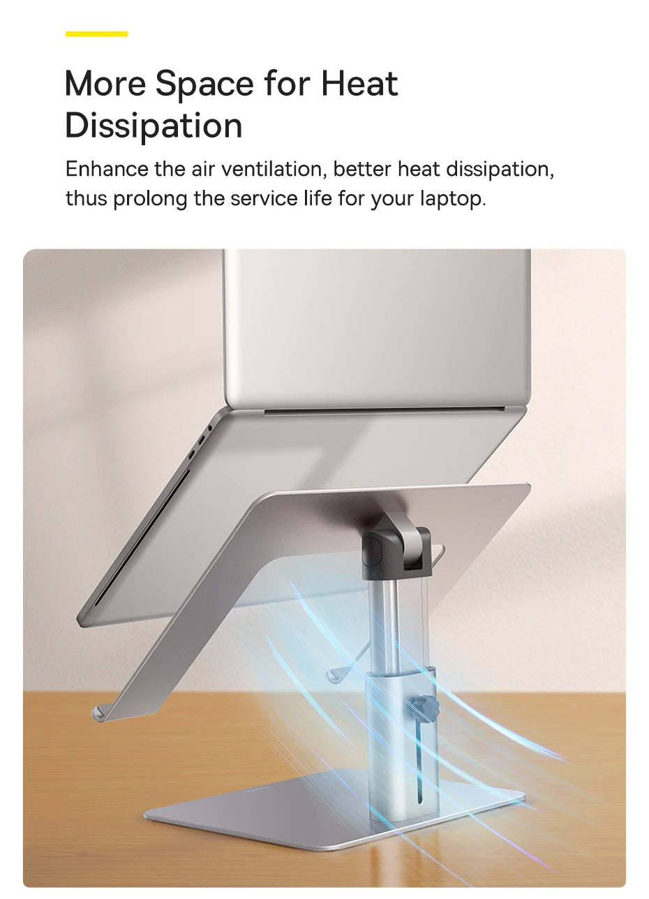 Podstawka Baseus do laptopa Macbook Air Pro, składana, aluminiowa, pionowa, skalowalna, regulowana
