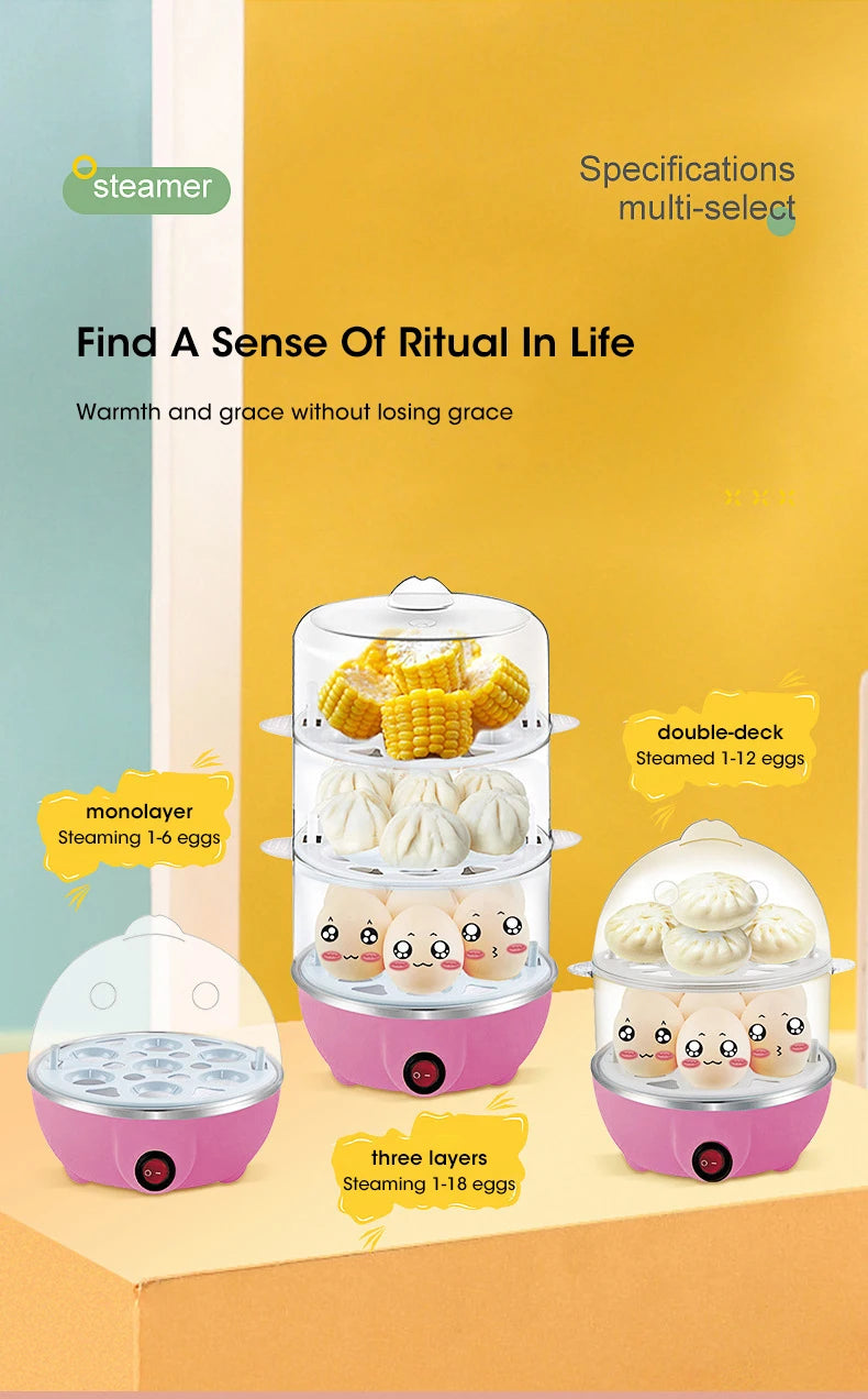 Wielofunkcyjny parowar do 7 jajek