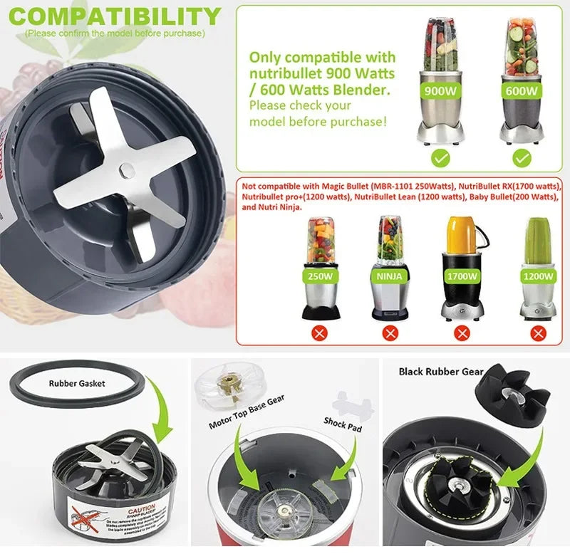 Wyciskarka do soku 18oz, 24oz, 32oz, kubek, ostrze krzyżowe, części zamienne do blendera, ostrze ekstraktora do serii NutriBullet 600w, 900w