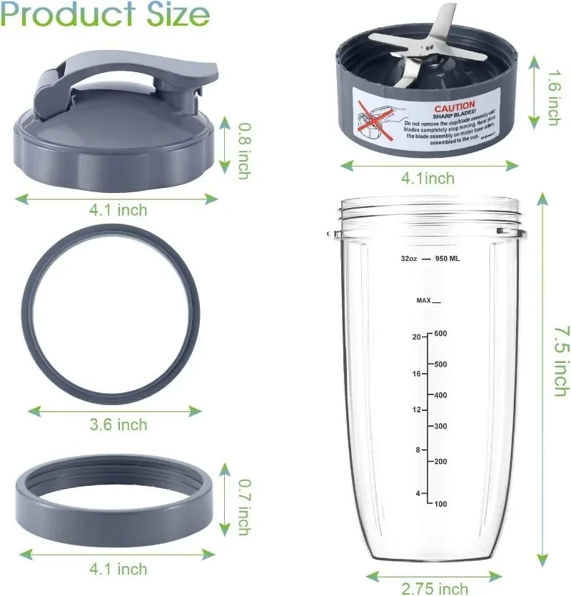 Wyciskarka do soku 18oz, 24oz, 32oz, kubek, ostrze krzyżowe, części zamienne do blendera, ostrze ekstraktora do serii NutriBullet 600w, 900w