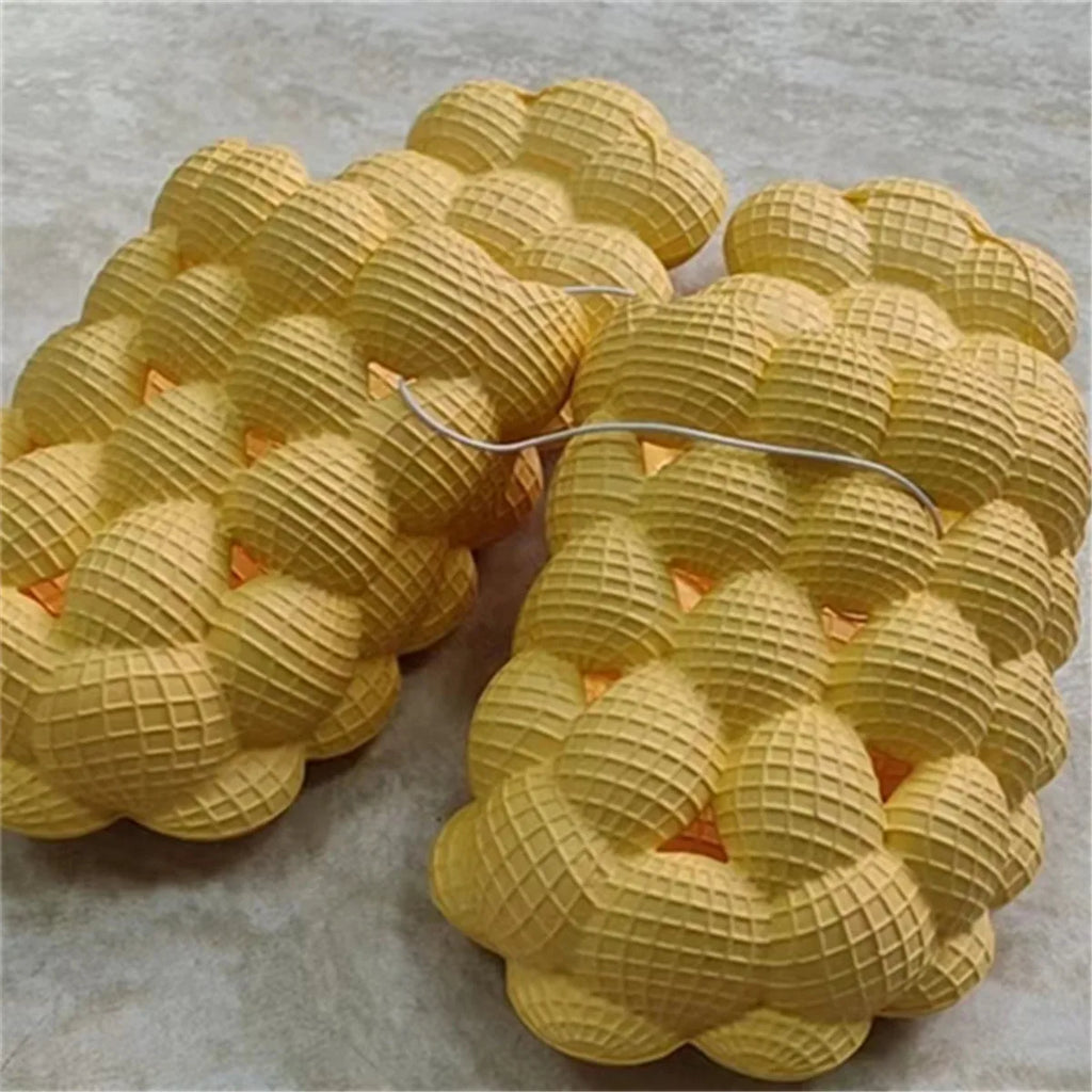 Damskie, męskie, miękkie kapcie bąbelkowe, domowe, plażowe, kapcie z podeszwą masującą, designerskie, domowe kapcie na wzór orzeszków ziemnych