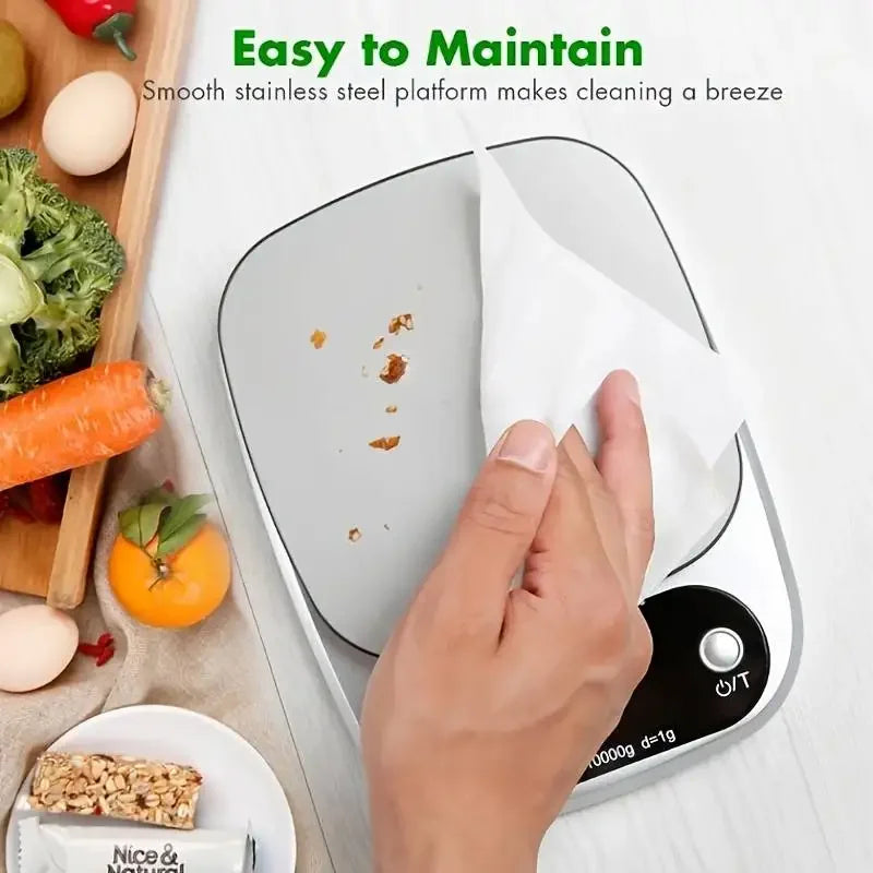 Precyzyjna waga kuchenna do 10 kg z wyświetlaczem Lcd