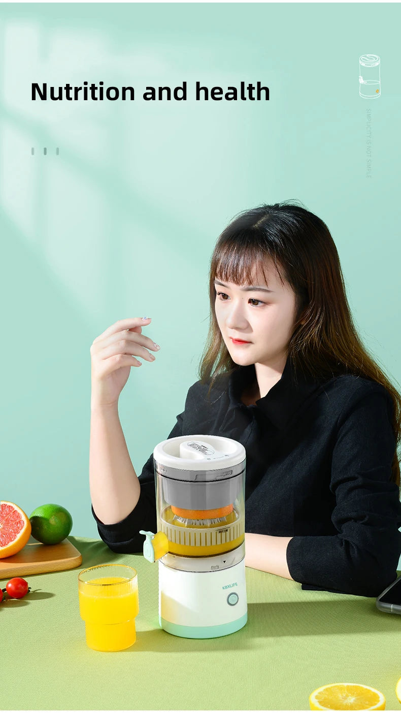 Nowa wielofunkcyjna wolnoobrotowa wyciskarka do soku pomarańczowego, przenośna, ładowana przez USB, separator soków, odpowiednia do świeżych owoców