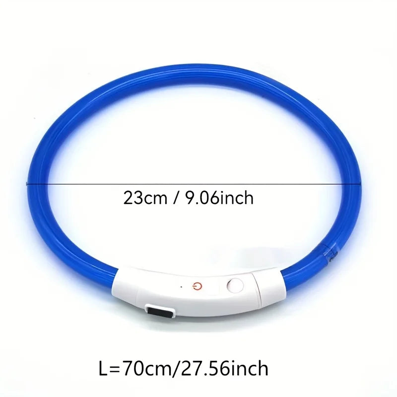 Obroża LED dla psa z możliwością ładowania USB