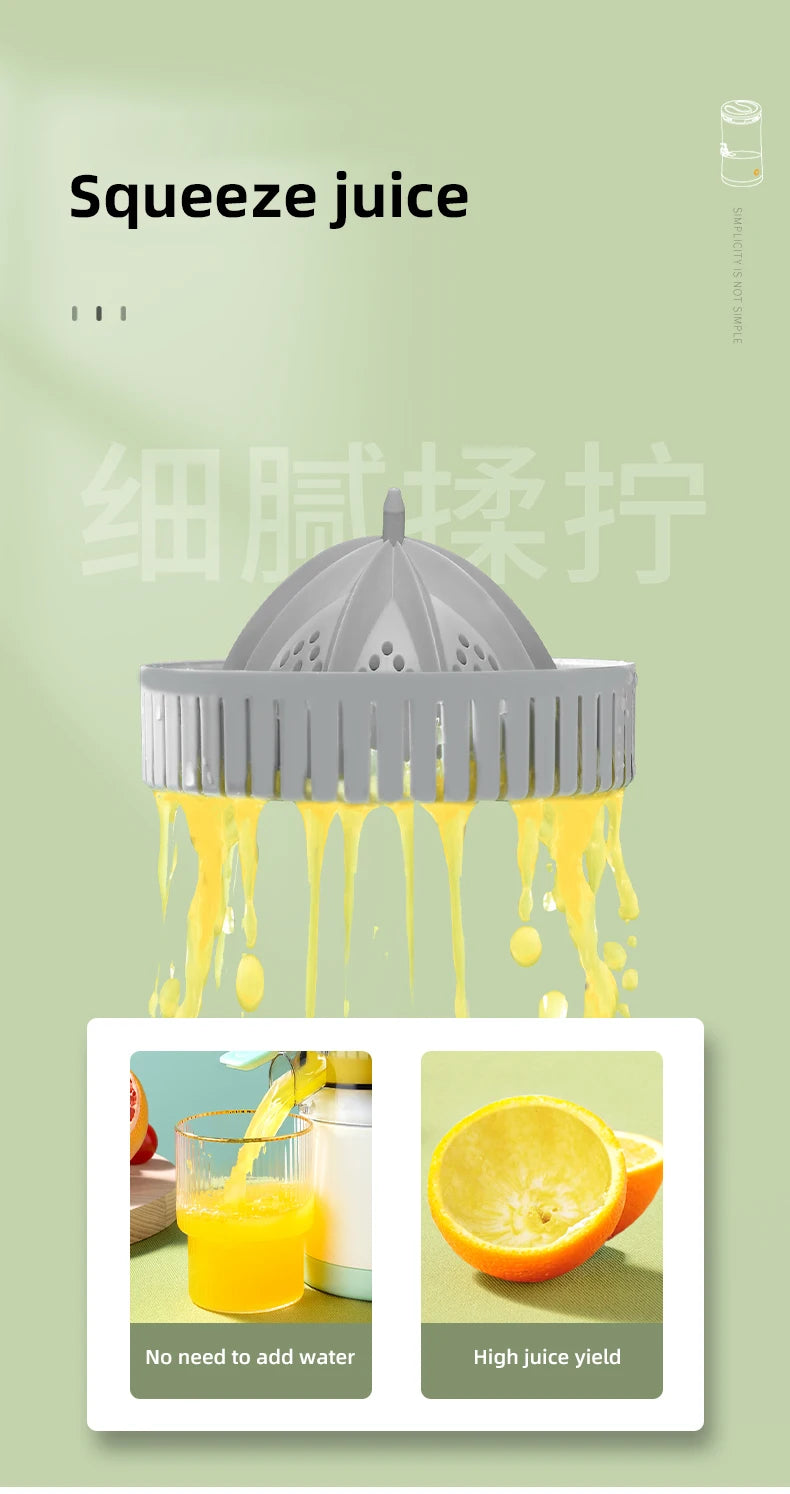 Nowa wielofunkcyjna wolnoobrotowa wyciskarka do soku pomarańczowego, przenośna, ładowana przez USB, separator soków, odpowiednia do świeżych owoców