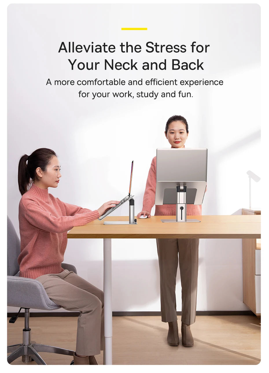 Podstawka Baseus do laptopa Macbook Air Pro, składana, aluminiowa, pionowa, skalowalna, regulowana