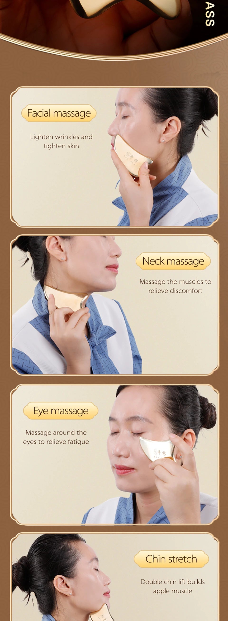 przyrząd do masażu twarzy gua sha