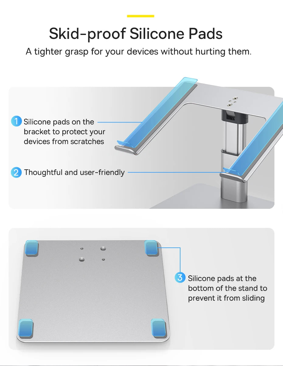 Podstawka Baseus do laptopa Macbook Air Pro, składana, aluminiowa, pionowa, skalowalna, regulowana