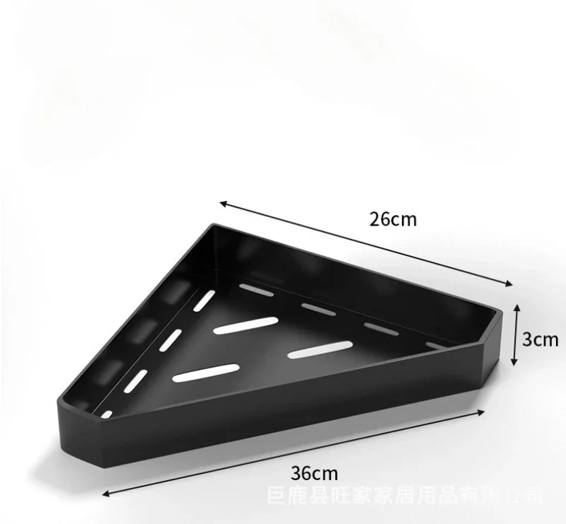 Półka łazienkowa bez wiercenia, montowana na ścianie, narożna, półka do przechowywania, materiał ze stali węglowej, koszyk na odpływ prysznica, organizer łazienkowy