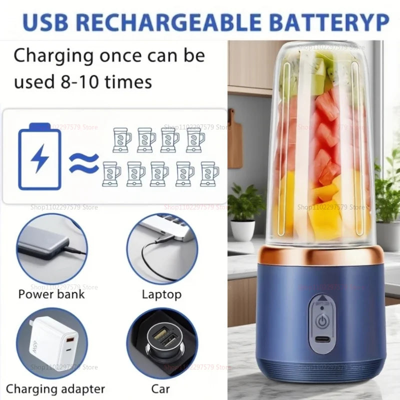 Przenośna elektryczny blender, wielofunkcyjny zportem USB, mikser do owoców, blender do koktajli mlecznych