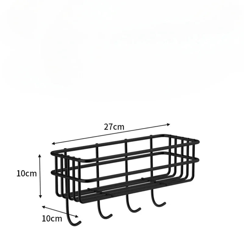 Półka łazienkowa bez wiercenia, montowana na ścianie, narożna, półka do przechowywania, materiał ze stali węglowej, koszyk na odpływ prysznica, organizer łazienkowy