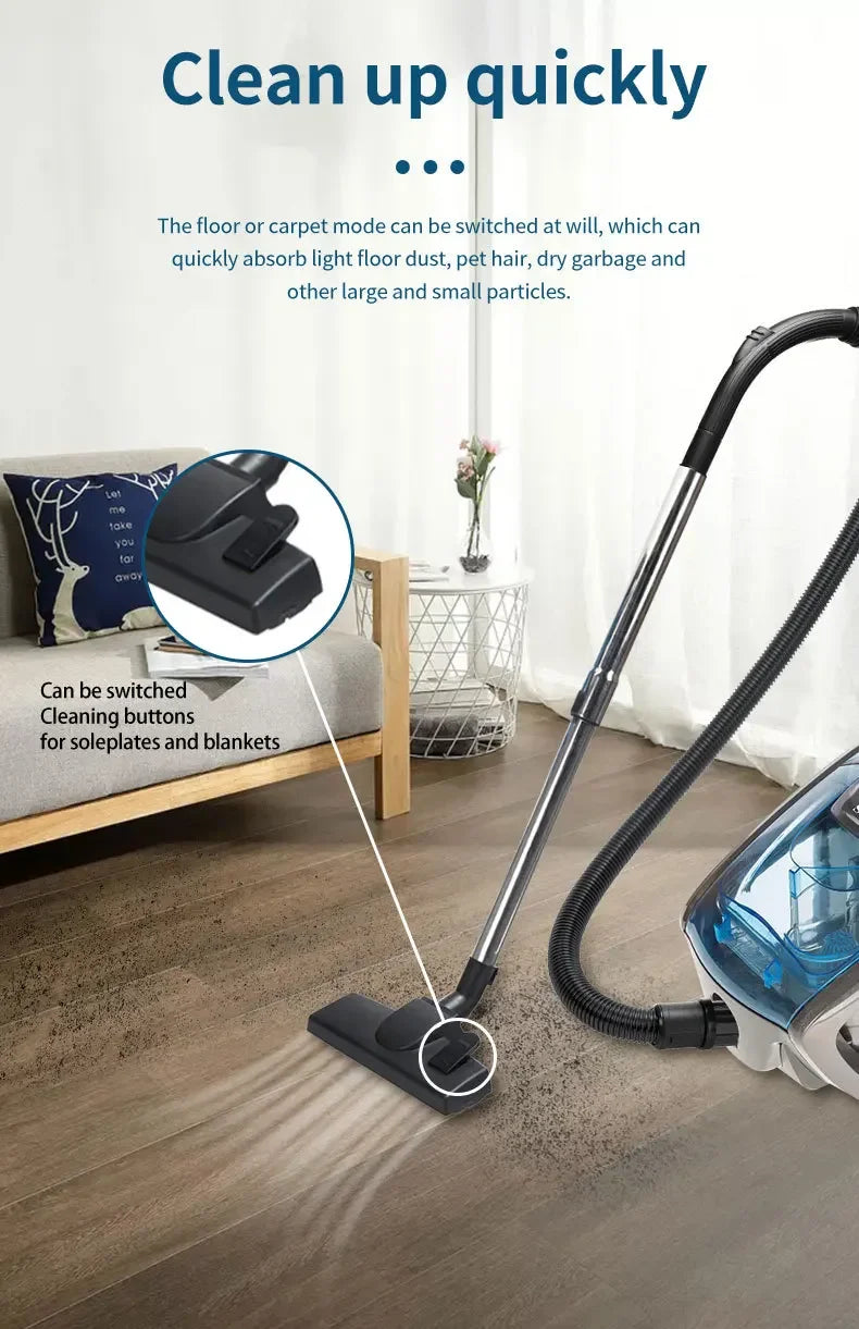 Odkurzacz bezworkowy Houselin 2500 W, filtracja wielocyklonowa,