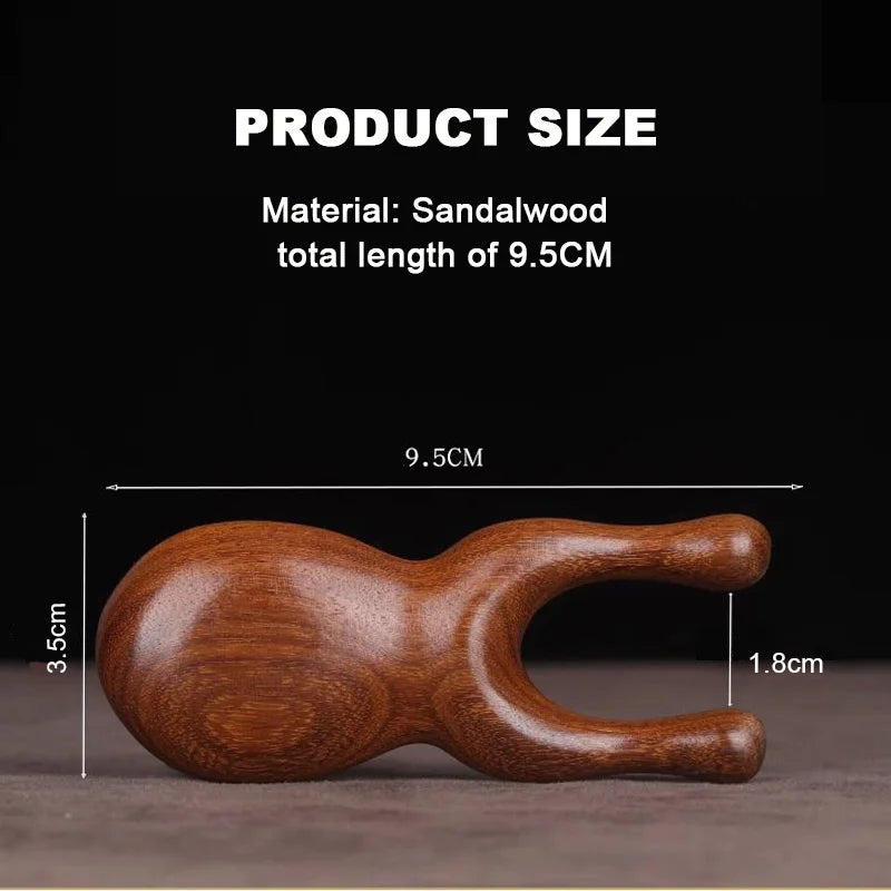 Masażer do oczu i twarzy z drewna sandałowego do masażu mostka nosowego, do skrobania nosa, oczyszczania meridianów i rozciągania