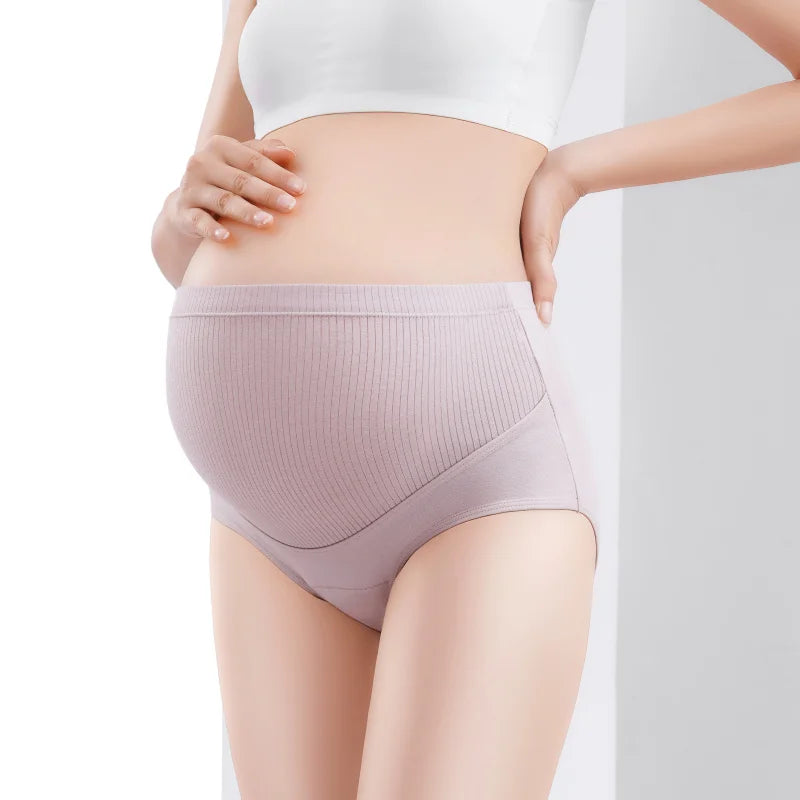 3 sztuki/zestaw bielizny damskiej z wysokim stanem i regulowanym paskiem, majtki ciążowe