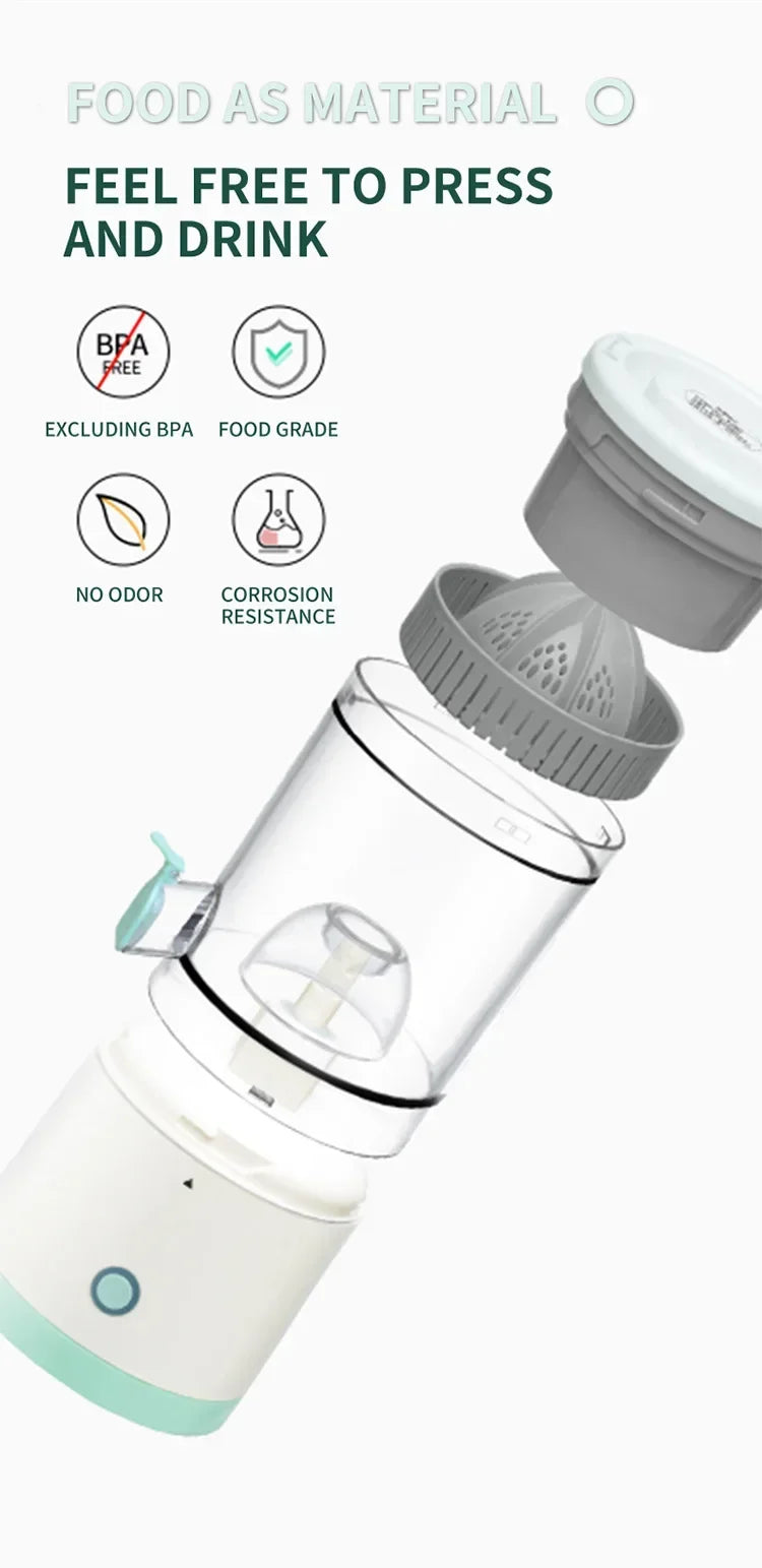 Wyciskarka do soków elektryczna, bezprzewodowa, ładowana przez USB