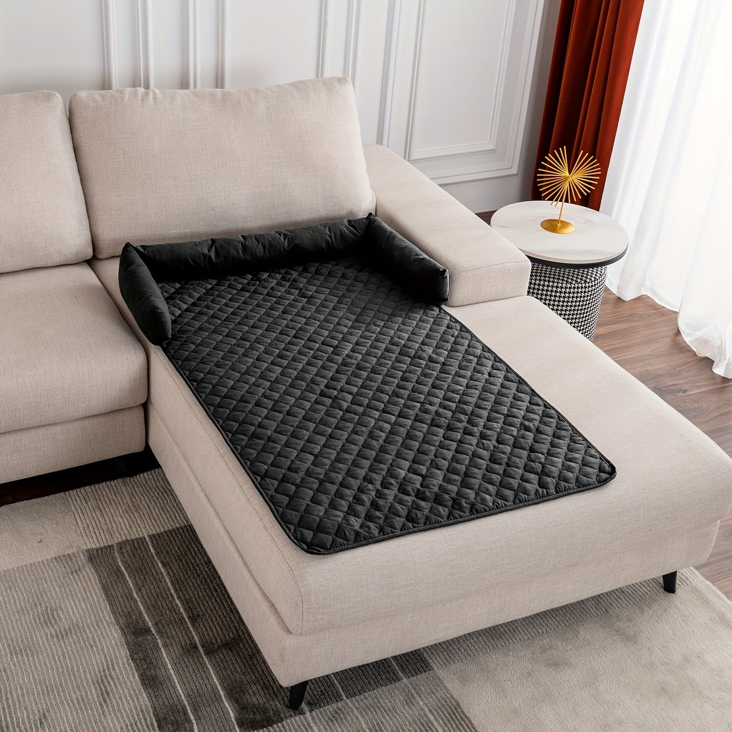 Szara, wodoodporna i antypoślizgowa mata dla zwierząt