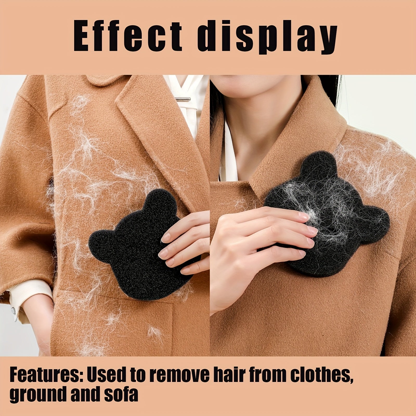 Gąbka do prania w kształcie misia, usuwania sierści zwierząt