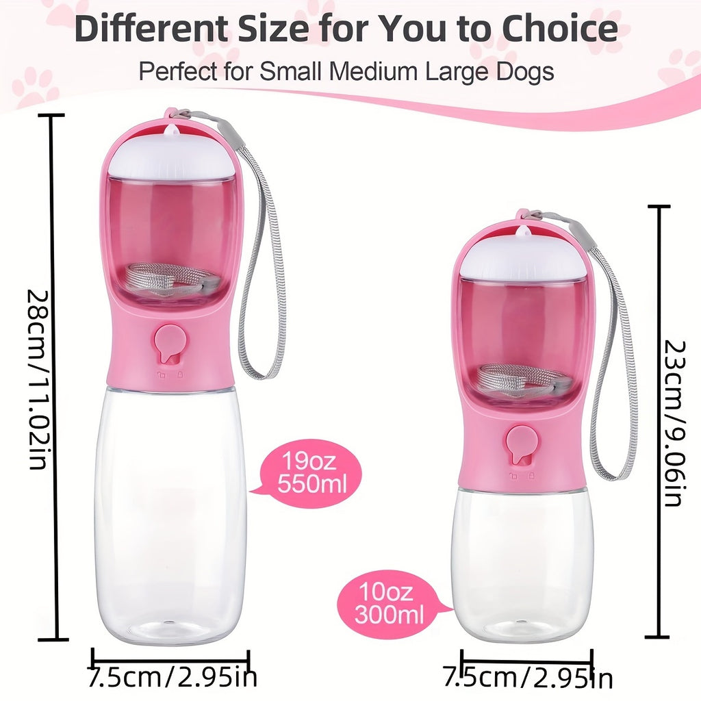 Butelka na wodę dla psa z pojemnikiem na karmę