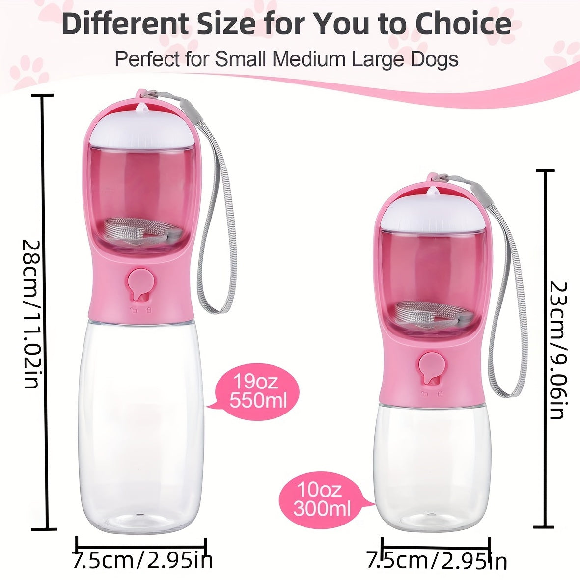 Butelka na wodę dla psa z pojemnikiem na karmę